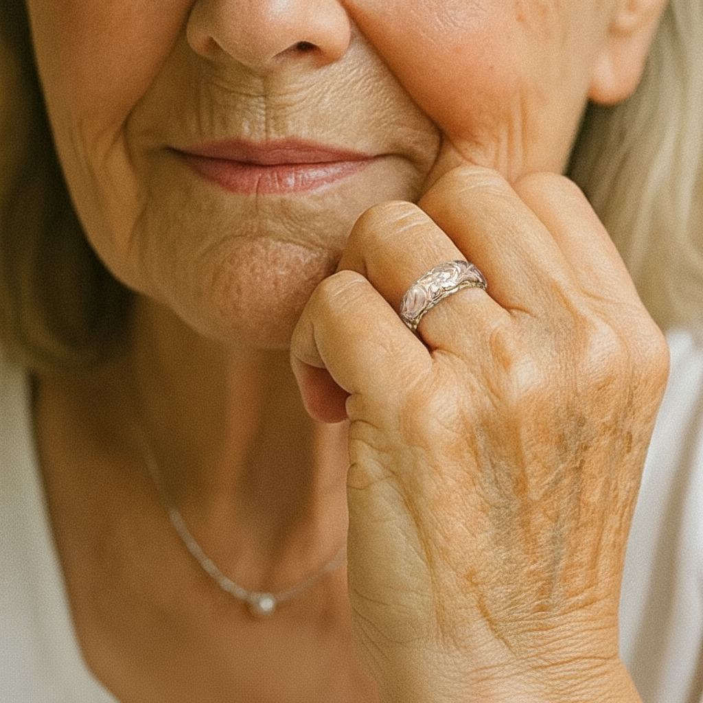 Vintage Rose Flower Gold Ring