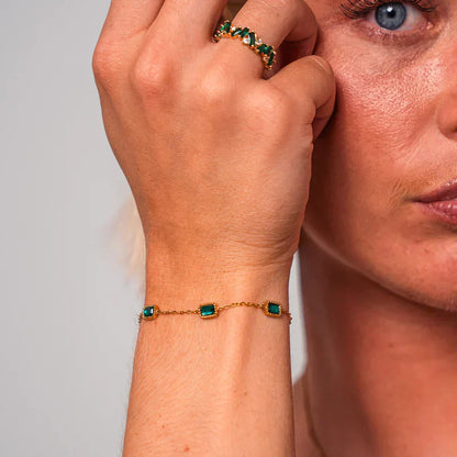 Emerald Trinity Bracelet