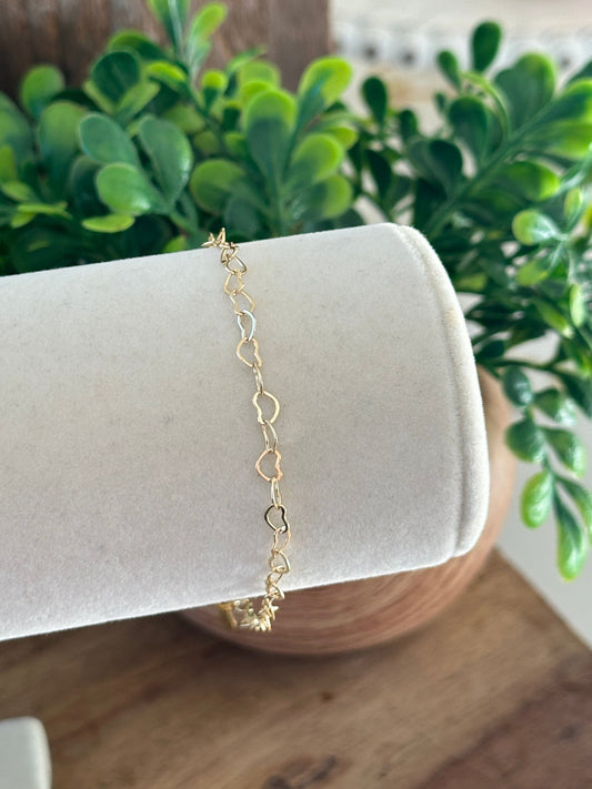Mea Heart Links Bracelet
