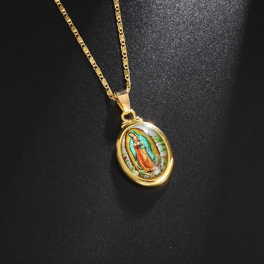 Spiritual Gold Virgin Mary Necklace