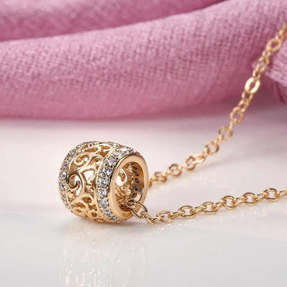 Gold Decorative Crystal Necklace